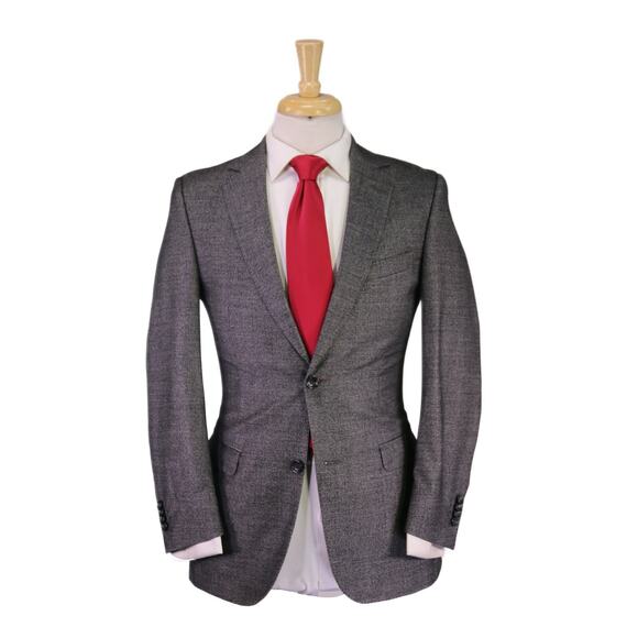Richard James Other - Richard James Gray/Black Tic Woven 2-Btn Slim Fit Wool Suit 36S